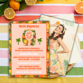 レトロトロピカルピックルボール ブライダルシャワーの写真 招待状