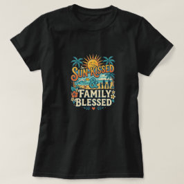 レトロトロピカルファミリーバケーション&ビーチリユニオン Tシャツ