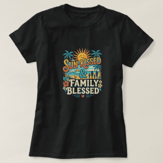 レトロトロピカルファミリーバケーション&ビーチリユニオン Tシャツ