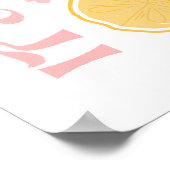 レトロトロピカルフルーツサマータイムパイナップル ポスター (角)