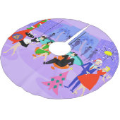 レトロトロピカルホリデーパーティーX-masツリースカート ブラッシュドポリエステルツリースカート (アングル)