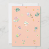 レトロトロピカル5歳誕生日招待状 招待状 (裏面)