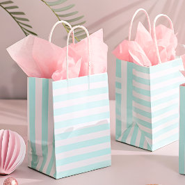 レトロトロピカル フラミンゴ ピックルボール ブライダルシャワー ミディアムペーパーバッグ