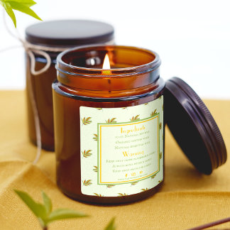 レトロトロピッ葉カルキャンドル原料バックラベル スクエアシール