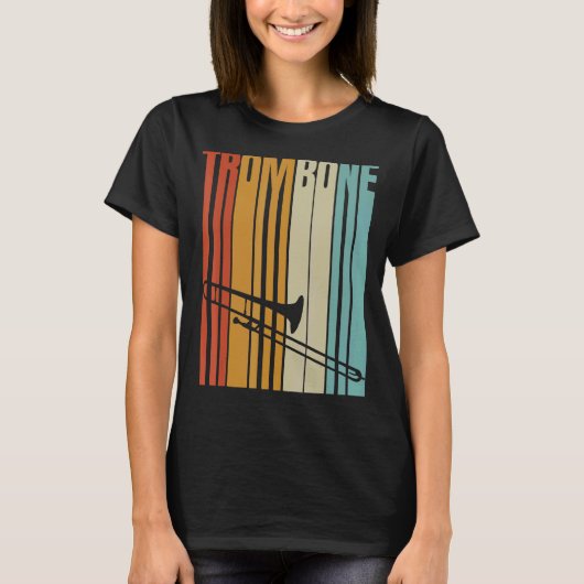 レトロトロンボカッコいいン真鍮楽器 Tシャツ (正面)