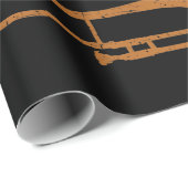 レトロトロンボーン – ジャズ ラッピングペーパー (ロールコーナー)