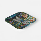 レトロトンボフローラ植物染色ガラス ペーパープレート (傾斜あり)