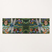 レトロトンボフローラ植物染色ガラス ヨガマット (正面(横))