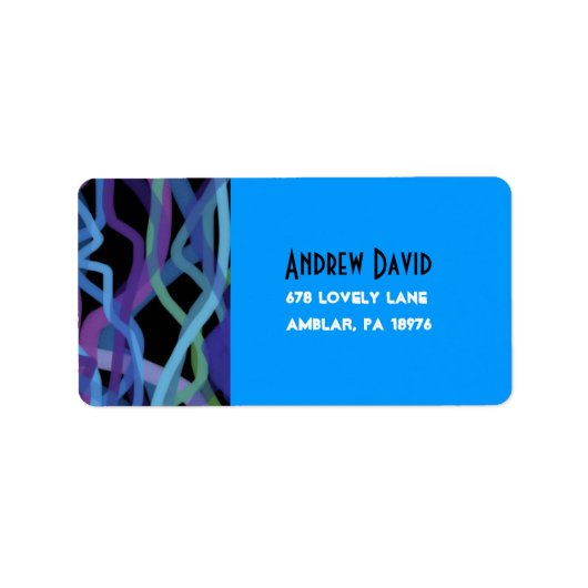 レトロトーラバーバルミツワー差出人住所シール ラベル (正面)