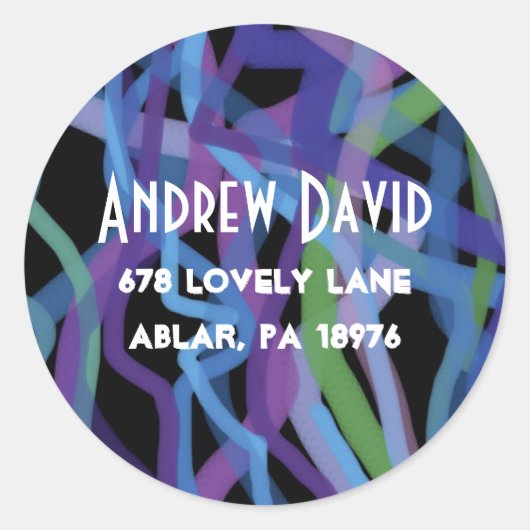 レトロトーラーバーバルミツワー返信カードシール ラウンドシール (正面)