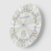レトロトーン調和クラシック回転車輪ダイヤル ラージ壁時計 (傾斜)