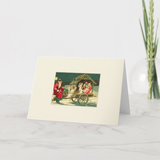 レトロドイツのFrehliche Weihnachenクリスマスカード シーズンカード (正面)