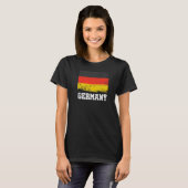 レトロドイツ国旗ヴィンテージドイツプライド Tシャツ (正面フル)