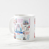 レトロドクターライフVibes for Healthcare Heroes コーヒーマグカップ (正面左)