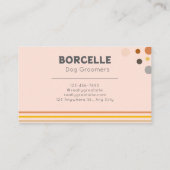 レトロドッグトリマーパピービジネスカード 名刺 (裏面)