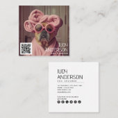 レトロドッグトリマー スクエア名刺 (正面/裏面)