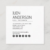 レトロドッグトリマー スクエア名刺 (裏面)