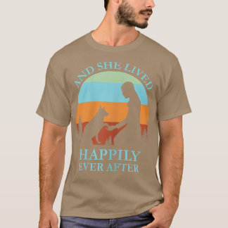 レトロドッグフェアリー女の子らしタールレディース誕生日 Tシャツ
