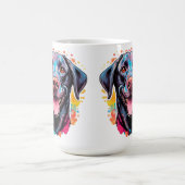 レトロドッグポップ・アートのアートカラフルラブラドールレトリバー コーヒーマグカップ (中央)