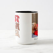 レトロドッグママムグカスタム、フォトマザーズデイギフト ツートーンマグカップ (中央)