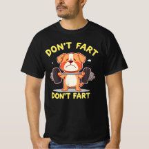 レトロドッグ恋人Tシャツ – 'FartしないFart