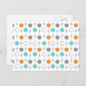 レトロドットとスターバストはがき ポストカード (正面/裏面)