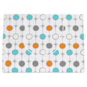 レトロドットとスターバスト抱き枕 ラージペーパーバッグ (正面)