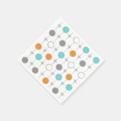 レトロドットとスターバスト紙ナプキンス スタンダードカクテルナプキン (角)