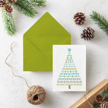 レトロドットクリスマスツリーハッピーホリデイズ