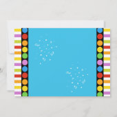 レトロドットストライプ&誕生日ボーリングパーティー招待状 招待状 (裏面)