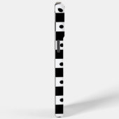 レトロドット入りブラックホワイトチェッカーボード Case-Mate iPhoneケース (裏面 / 右)