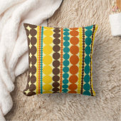 レトロドット垂直ストライプパターン クッション (ブランケット)