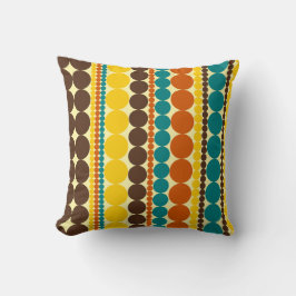 レトロドット垂直ストライプパターン クッション