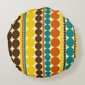 レトロドット垂直ストライプパターン ラウンドクッション (裏面)