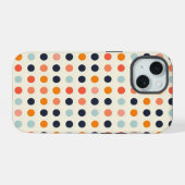 レトロドット柄 iPhone 15ケース (裏面横)