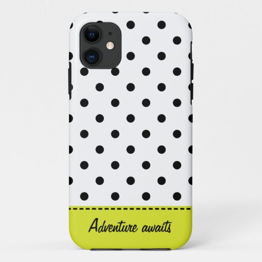 レトロドット – Black&White iPhone 5/5Sケース Case-Mate iPhoneケース (裏面)