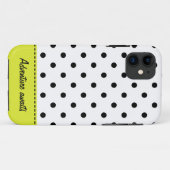 レトロドット – Black&White iPhone 5/5Sケース Case-Mate iPhoneケース (裏面(横))
