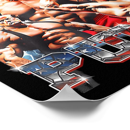 レトロドナルドポンプジムコラージュフォトミーム おもしろい ポスター (角)