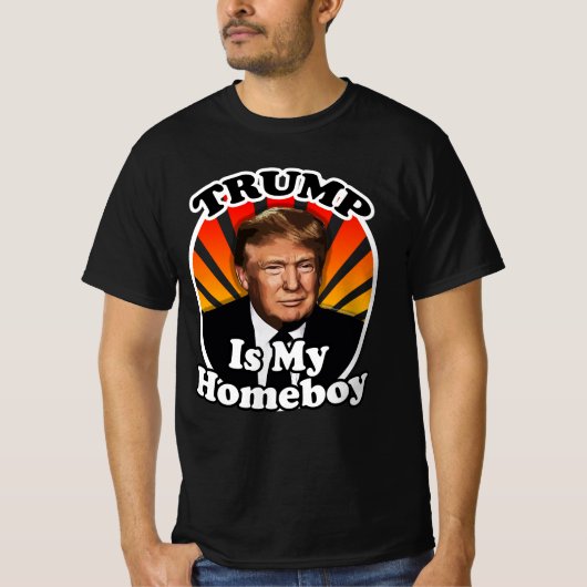 レトロドナルド·トランプは私のホームボーイ Tシャツ (正面)