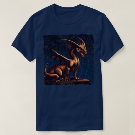 レトロドラゴン Tシャツ (デザイン正面)