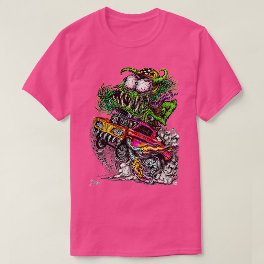 レトロドラッグレーシングガ改造ッサー Tシャツ (デザイン正面)