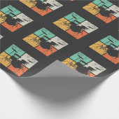 レトロドラムセットヴィンテージドラミング音楽ドラマー ラッピングペーパー (角)