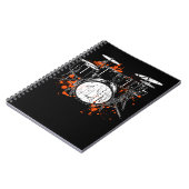 レトロドラムセット音楽ドラマー ノートブック (左側)