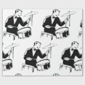 レトロドラム ラッピングペーパー (フラット)