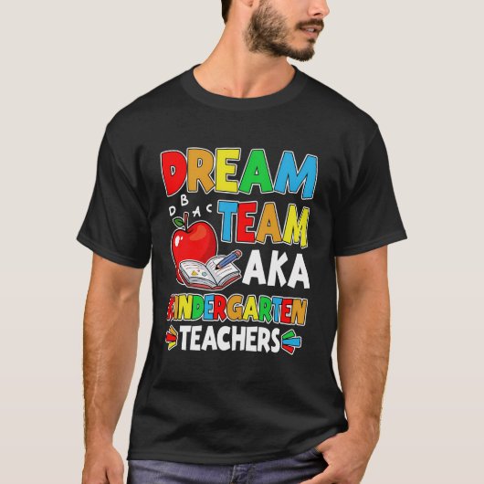 レトロドリームチーム赤幼稚園先生戻る Tシャツ (正面)
