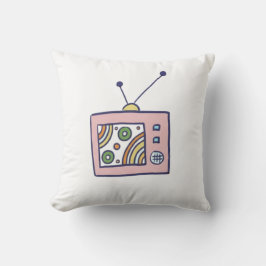 レトロドリームランド かわいいビンテージTVアート クッション