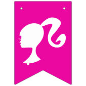 レトロドリー行くぞパーティー!ホットピンク誕生日 バンティングフラッグ (第1の旗)