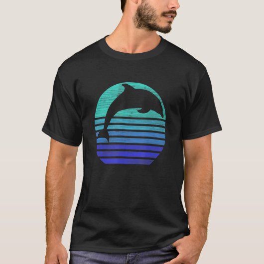 レトロドルフィンシルエット Tシャツ (正面)