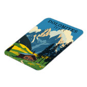 レトロドロミテイタリアトラベル土産 マグネット (左側)