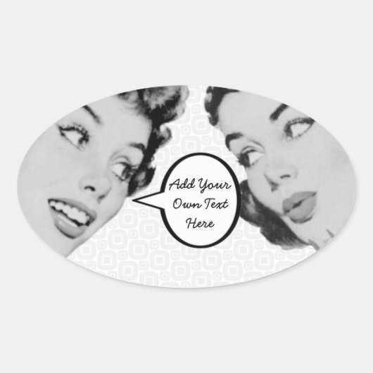 レトロドート 楕円形シール (正面)